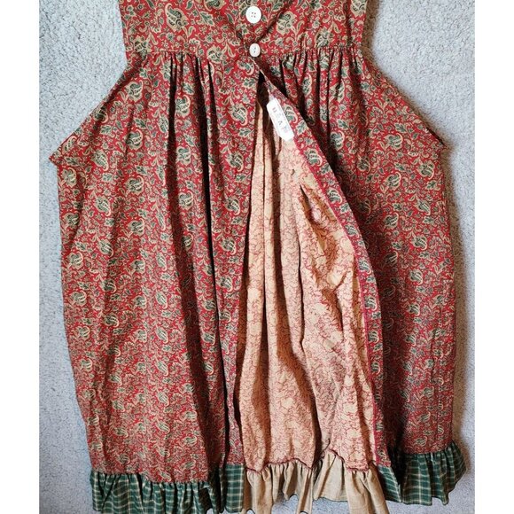 Vintage Calico Collectables Womens Apron Dress Cover Christmas Santa Holiday O/S - Picture 13 of 15